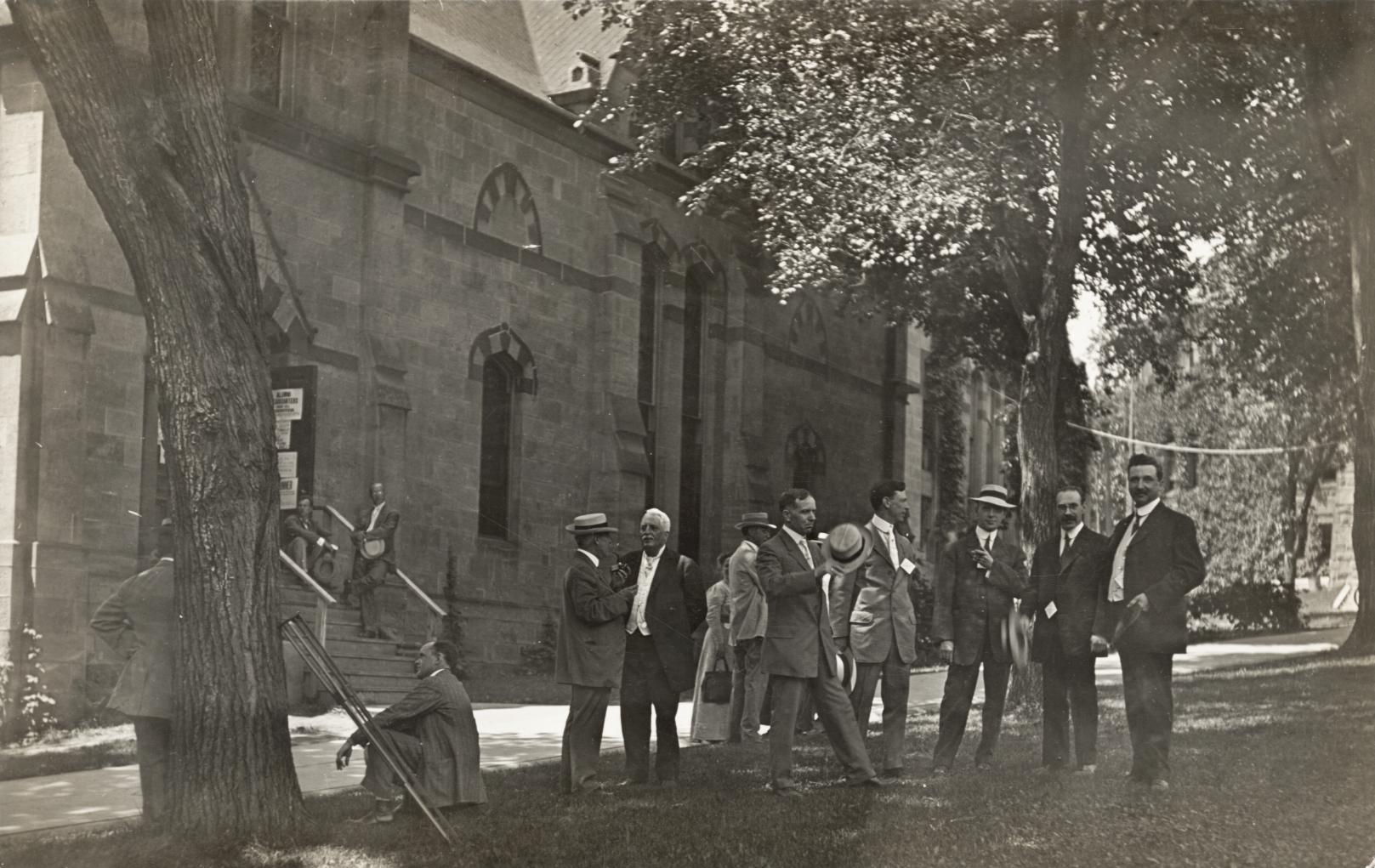 Crowd In Front Of Music Hall Uwdc Uw Madison Libraries