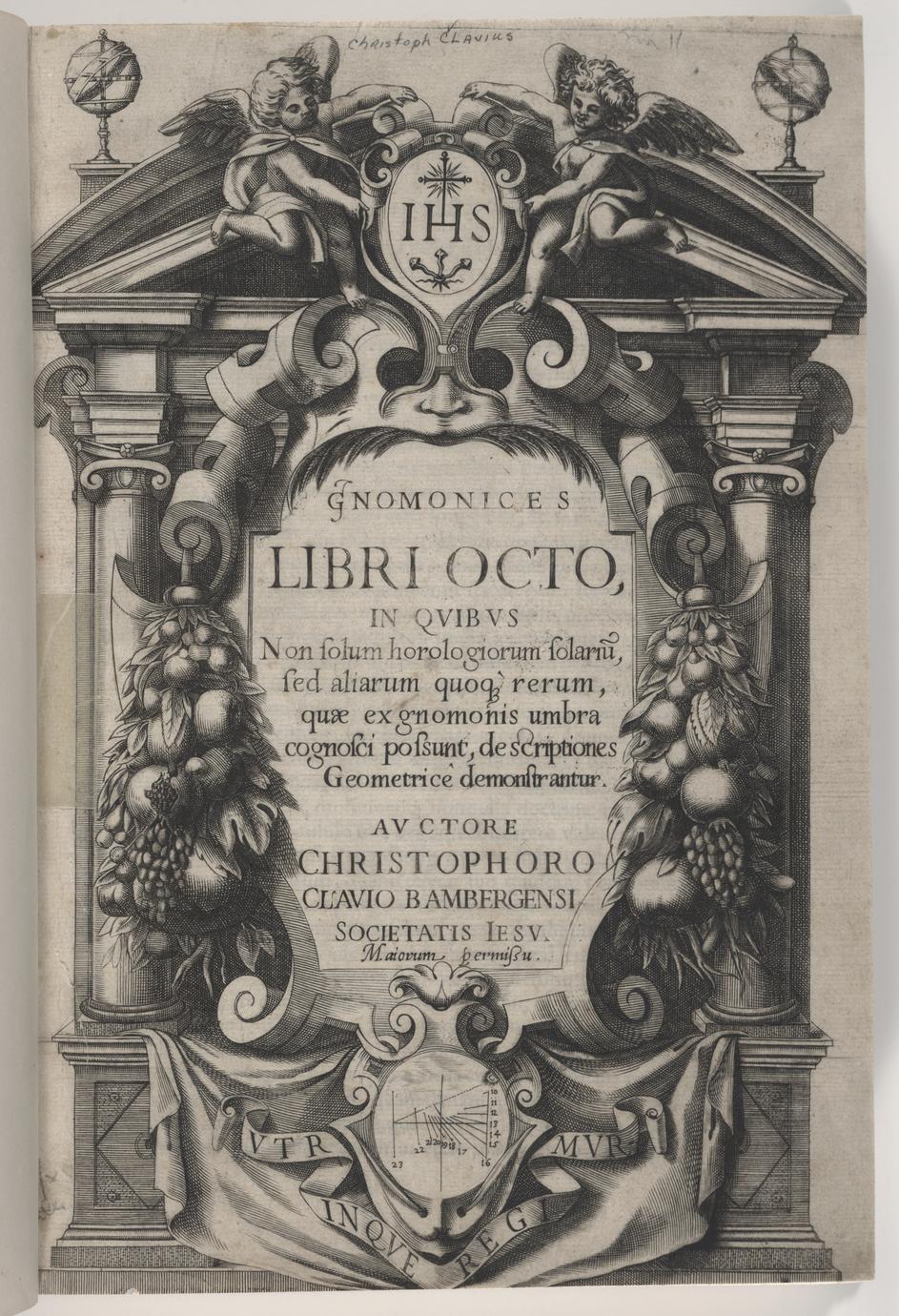 Engraved title page of gnomonices