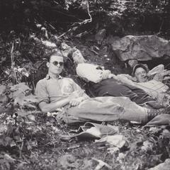 Hotchkiss and others resting on Rib Hill