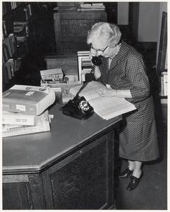 Reference Desk at the Wausau Public Library - 1960 - Gertrude "Tanny" Tannewitz