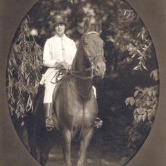 Margaret H'Doubler on her horse