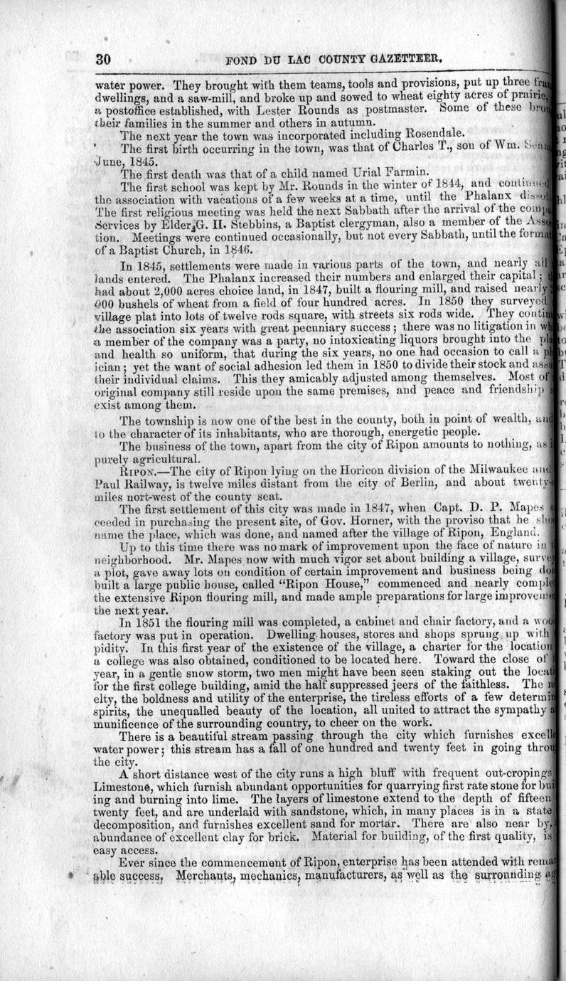 Fond du Lac County gazetteer Full view UWDC UWMadison Libraries