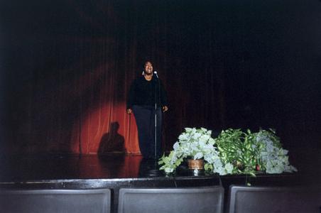 Ingrid Smith sings at the 2005 American Multicultural Student Leadership Conference
