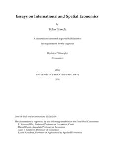 Essays on International and Spatial Economics