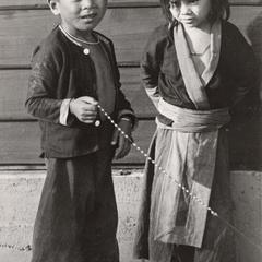 Two White Hmong children in Houa Khong Province