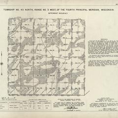 [Public Land Survey System map: Wisconsin Township 43 North, Range 03 West]
