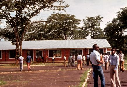 Students in Front of Social Science Building, Unaza-Lubumbashi Campus
