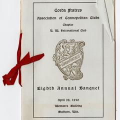 Program, 8th Annual Banquet, Association of Cosmopolitan Clubs