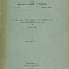 Papers from the Hopkins-Stanford Galapagos Expedition, 1898-1899. XIV. Reptiles