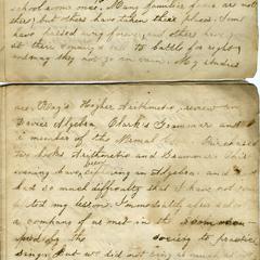 Diary of Eliza Farr, a student of the Platteville Academy