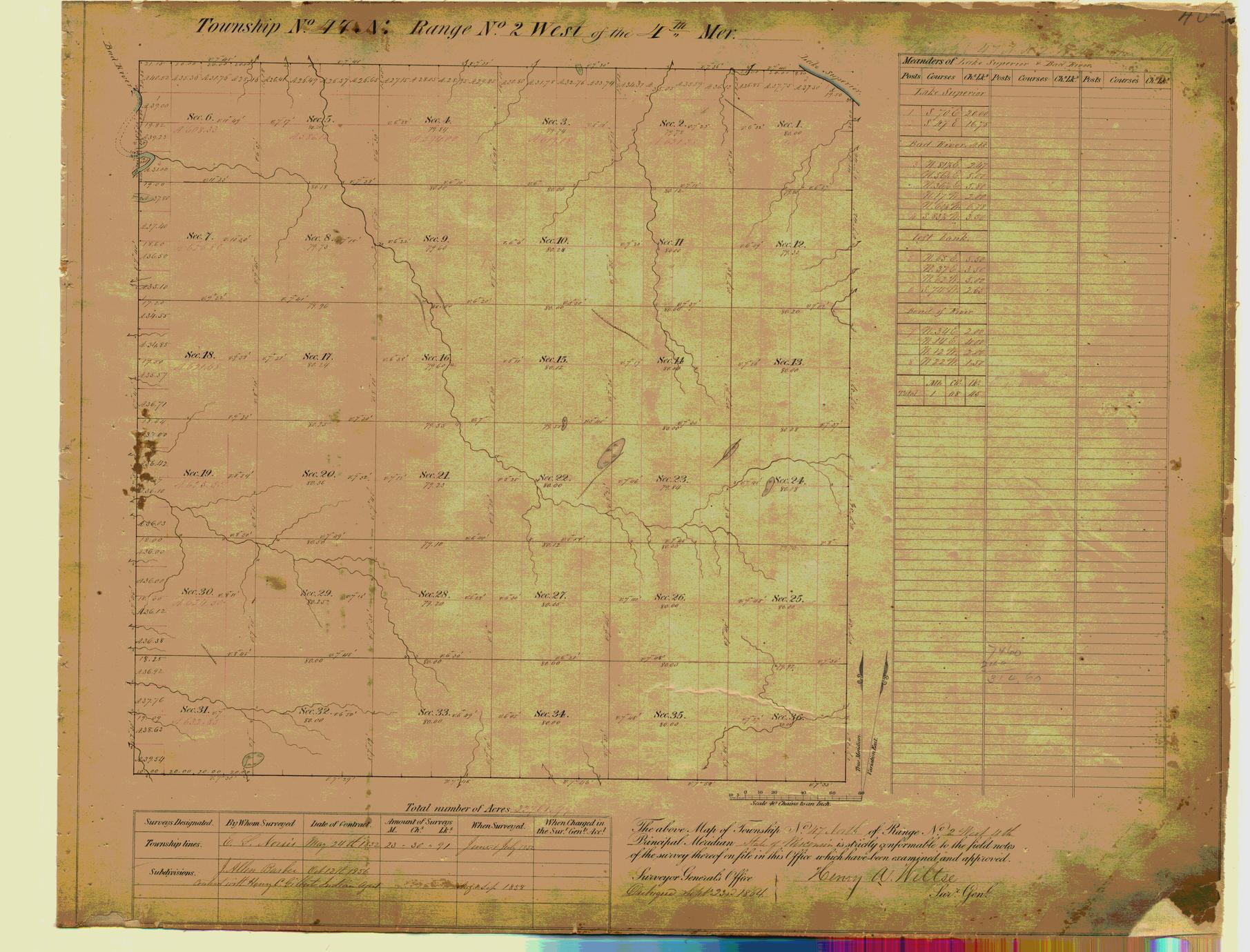 [Public Land Survey System map: Wisconsin Township 47 North, Range 02 West]
