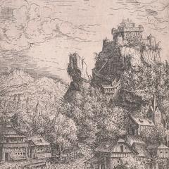 Landscape with a Castle on a Cliff by a River