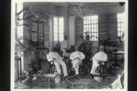 Staff of Gen. Otis in their quarters, Manila, 1899