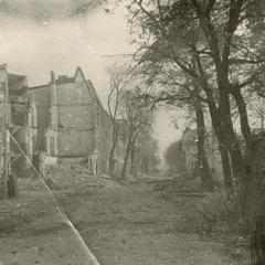 Bombed out buildings after the fighting is over