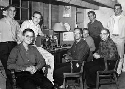 Students in Radio Hall