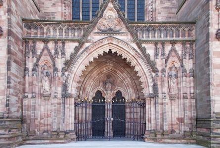 Hereford Cathedral exterior west facade