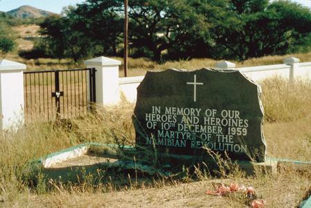 Epitaph to Namibian Martyrs of 1959 at the Old Location