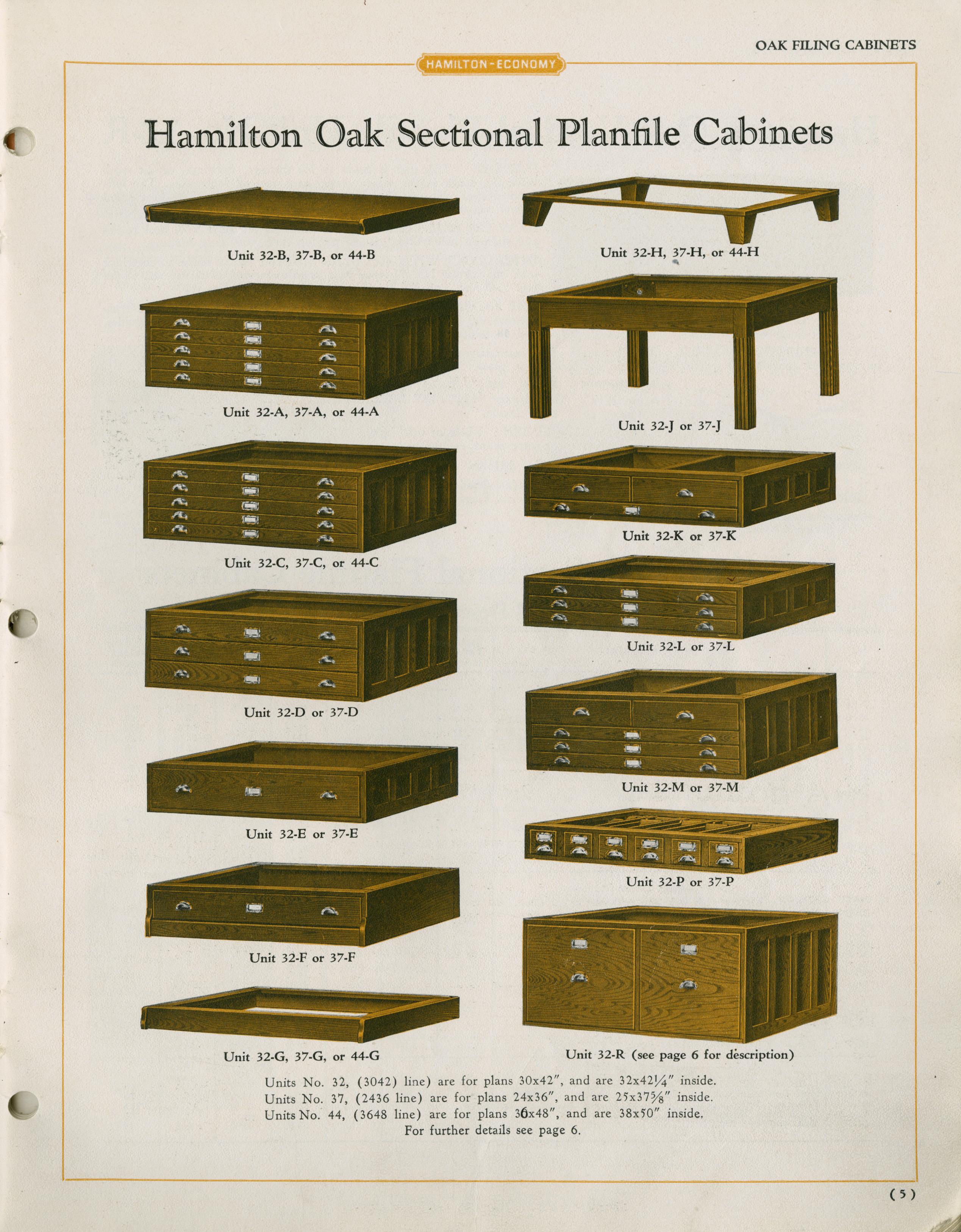 Hamilton drafting room furniture Catalog No. 7 1929 Full view UWDC