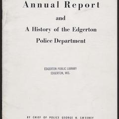Annual report and a history of the Edgerton police department