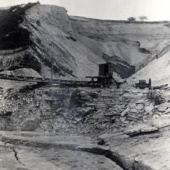 Gravel pit in quarry