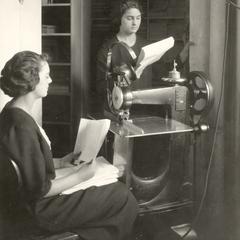 Extension staff sewing