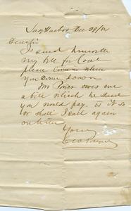Letter from C.W. Payne, 1884
