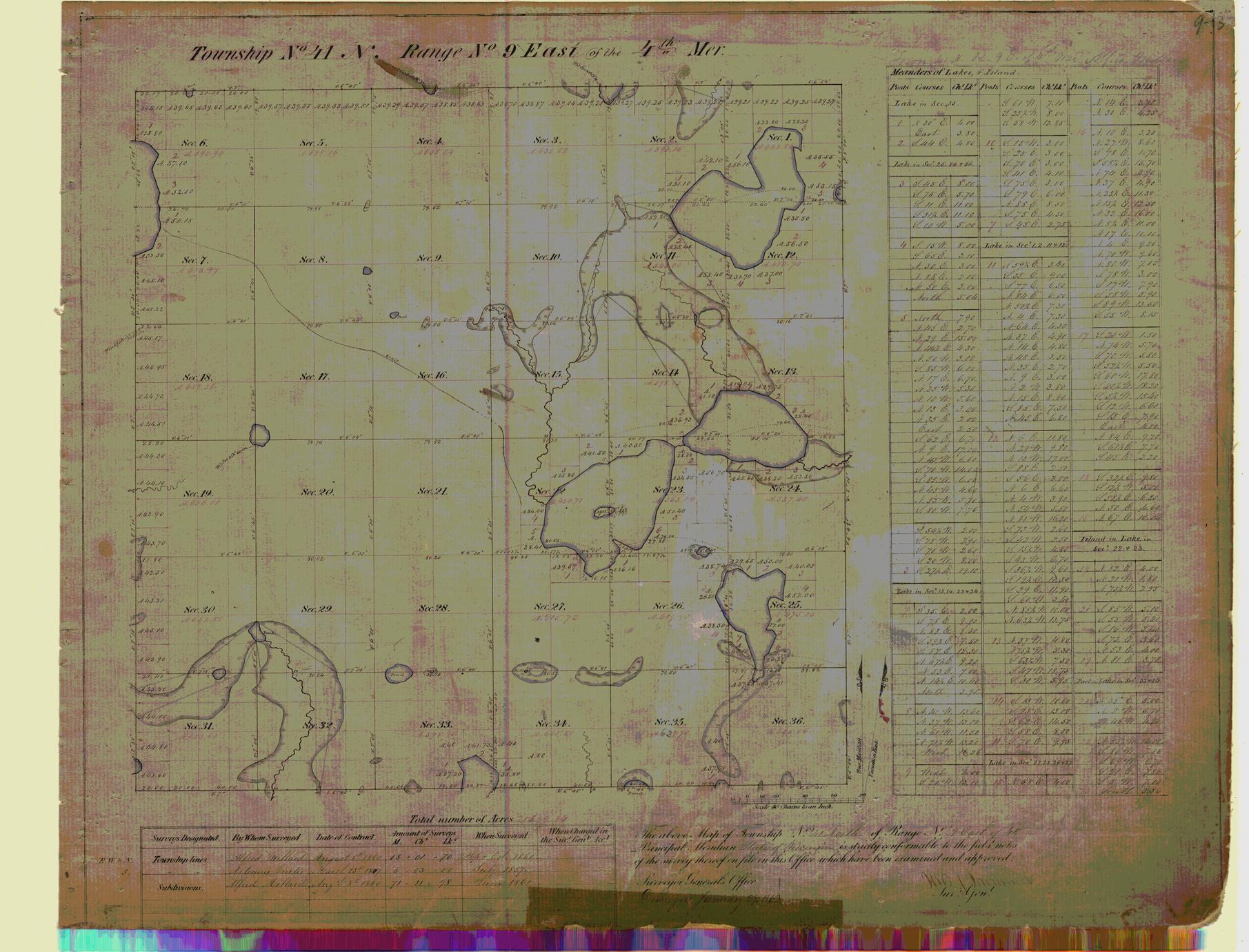 [Public Land Survey System map: Wisconsin Township 41 North, Range 09 East]