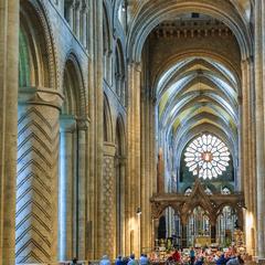 Durham Cathedral nave looking east