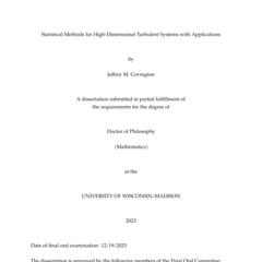 Statistical Methods for High-Dimensional Turbulent Systems with Applications