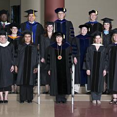 Faculty and staff at commencement, University of Wisconsin--Marshfield/Wood County, 2014