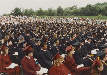 Spring commencement, outdoor ceremony