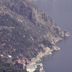Distant view of Simonopetra
