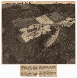 Newspaper article on campus construction
