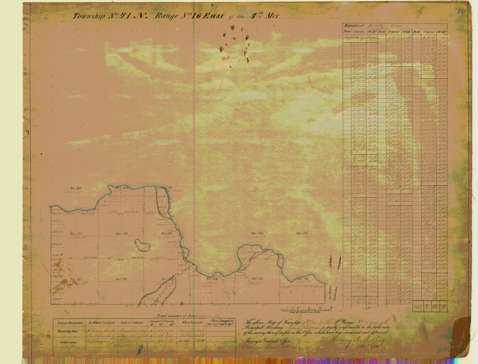 [Public Land Survey System map: Wisconsin Township 41 North, Range 16 East]