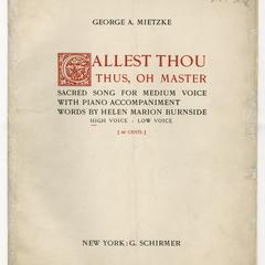 Callest thou thus, oh master