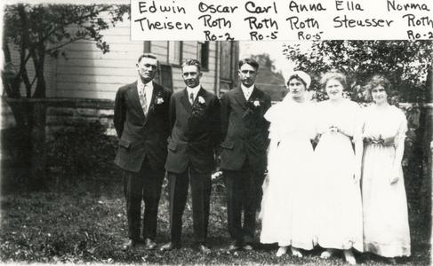 Wedding of Charles "Carl" Roth and Anna Theisen.