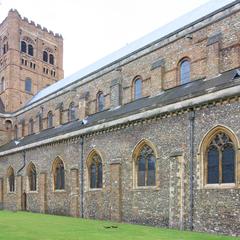 St. Albans Cathedral north transept west side and nave
