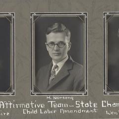Debate team, affirmative, 1926