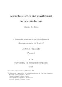 Asymptotic series and gravitational particle production
