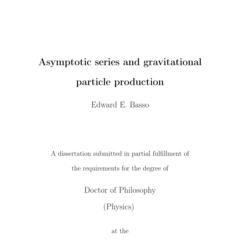 Asymptotic series and gravitational particle production