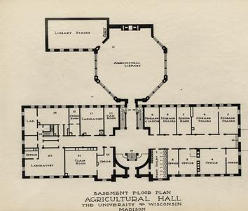 Basement floor plan of Agriculture Hall