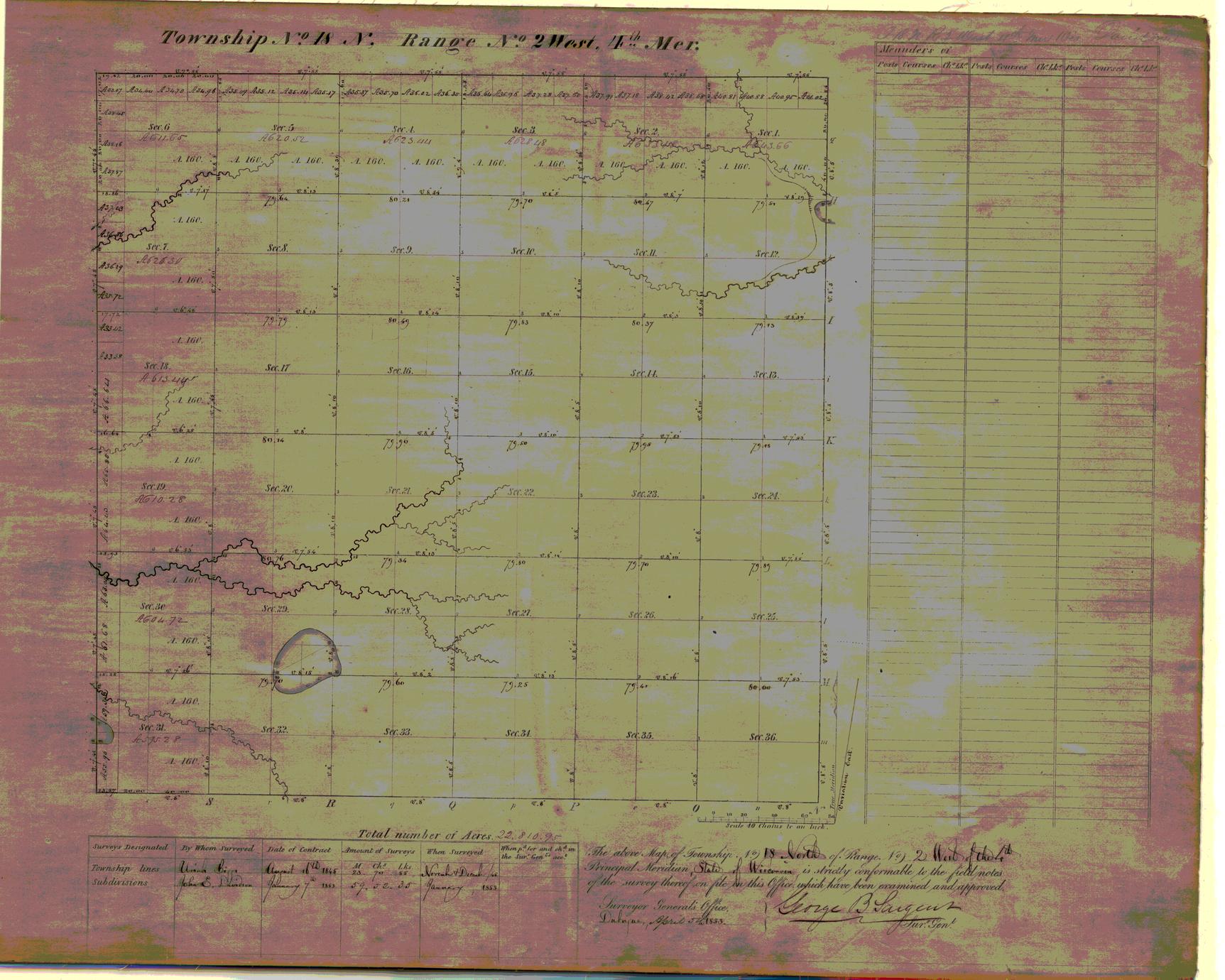 [Public Land Survey System map: Wisconsin Township 18 North, Range 02 West]