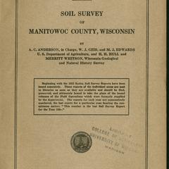 Soil survey of Manitowoc County, Wisconsin