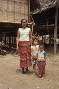 Lao woman and children