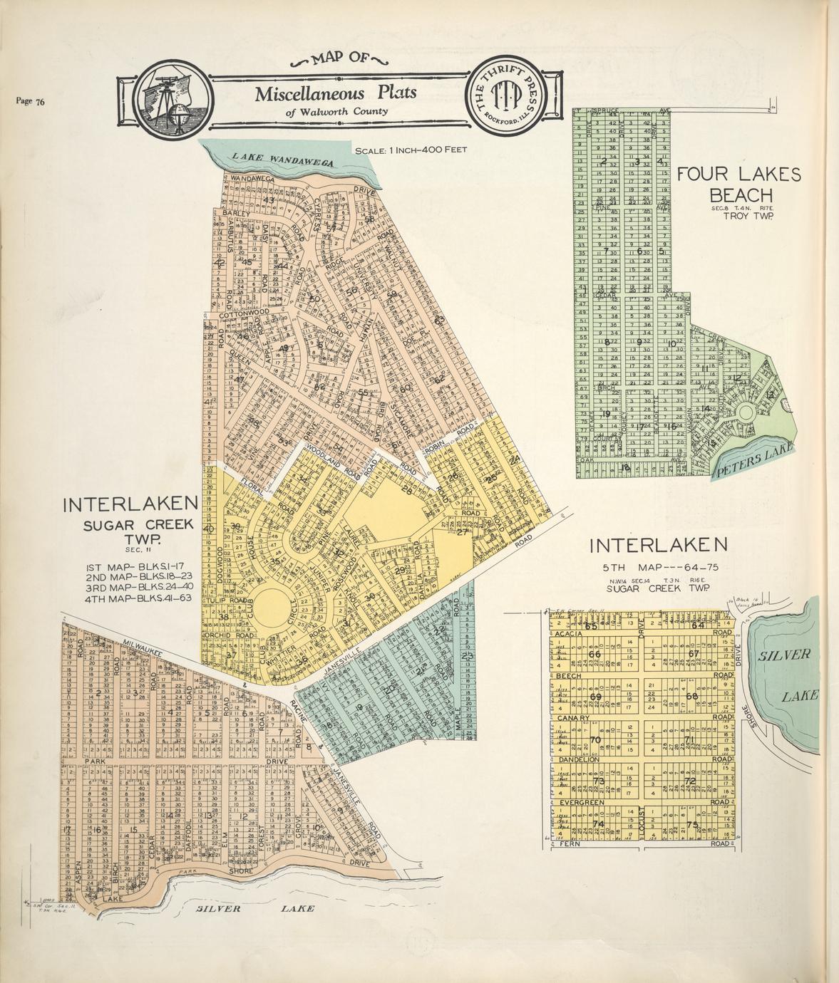 Atlas and plat book of Walworth County Wisconsin 1930 compiled from
