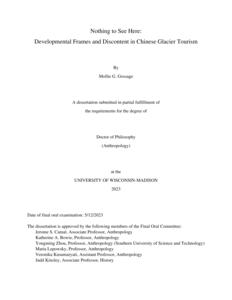 Nothing to See Here: Developmental Frames and Discontent in Chinese Glacier Tourism