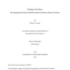 Nothing to See Here: Developmental Frames and Discontent in Chinese Glacier Tourism