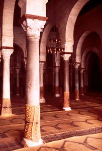 Pillars Inside Grand Mosque in Kairouan