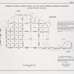 [Public Land Survey System map: Wisconsin Township 52 North, Range 04 West]