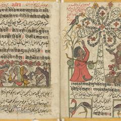 Two folios from an Illustrated Manuscript of Chitrasena and Ratanmanjari
